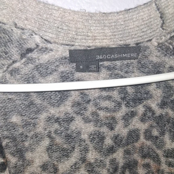 360Cashmere Leopard Print Long Line Cardigan S - Picture 6 of 7